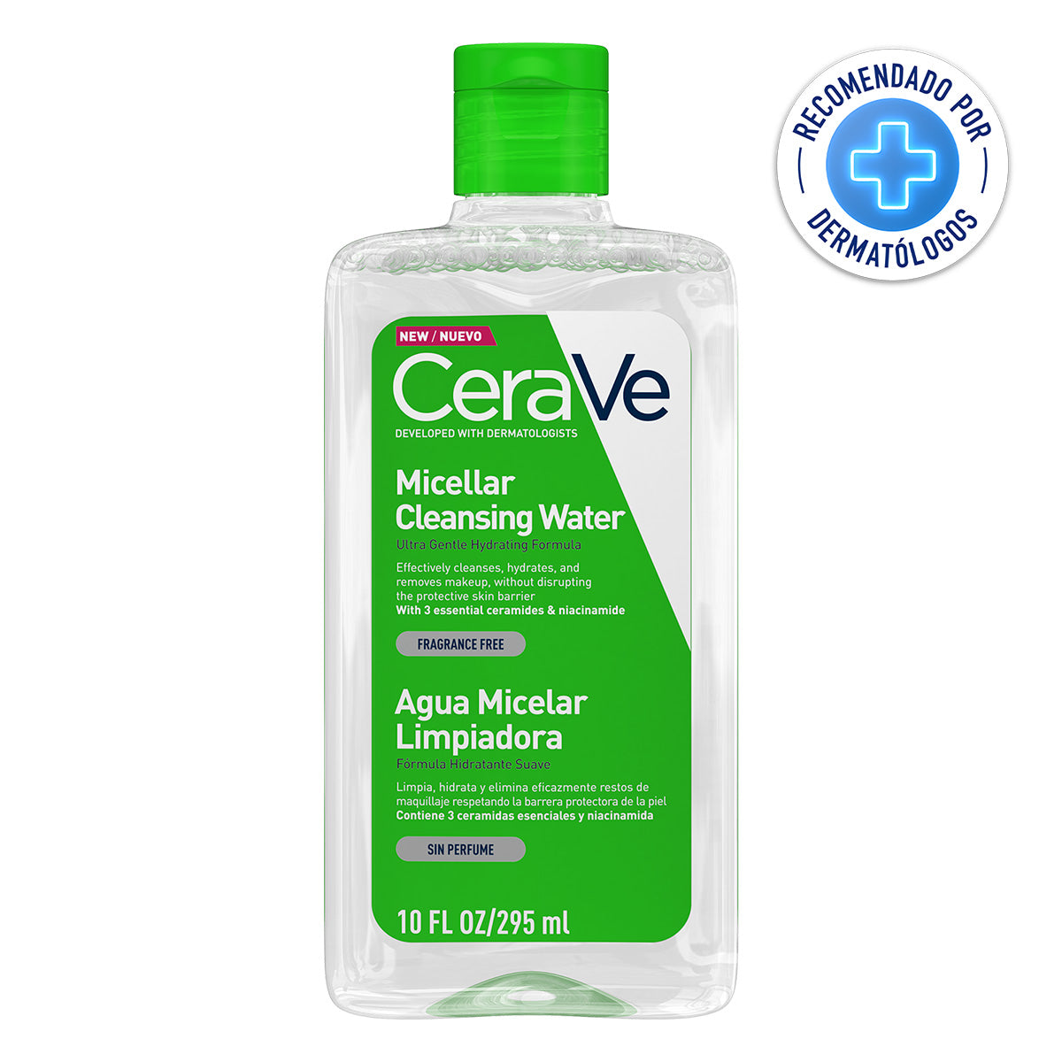 Cerave agua micelar limpiadora facial 295ml.