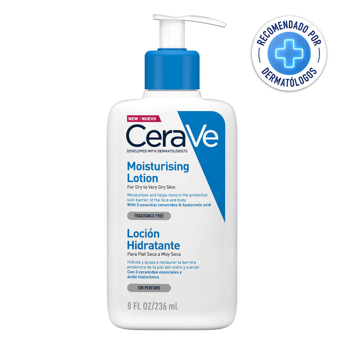 Cerave loción hidratante para piel seca 236ml.