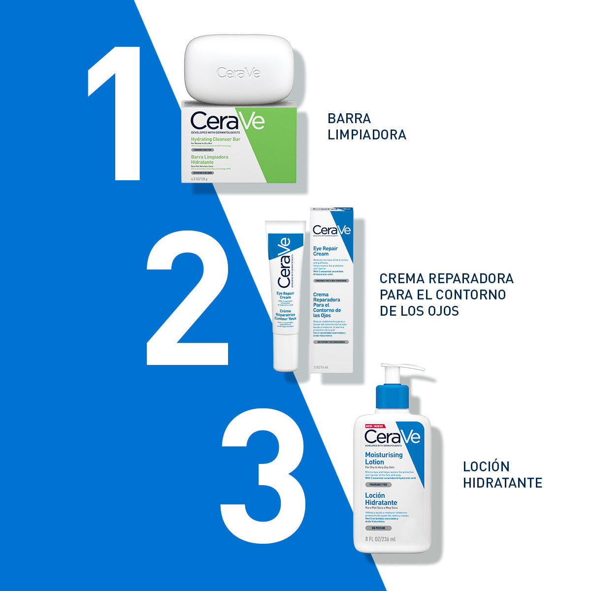 Cerave loción hidratante para piel seca 236ml.