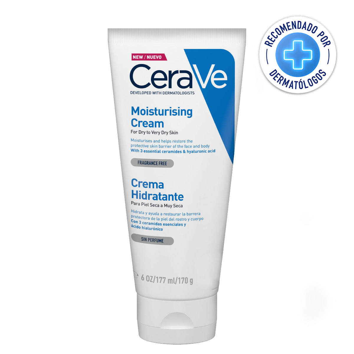 Cerave crema hidratante facial y corporal 170ml.