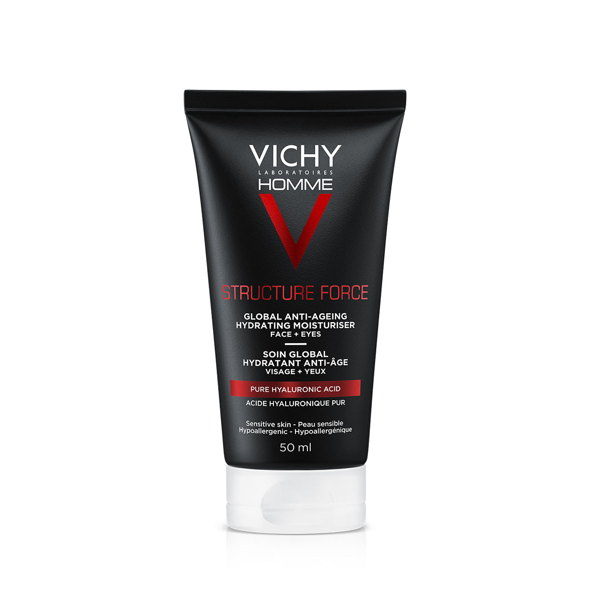 Vichy Homme Structure Force, Tratamiento hidratante para piel sensible 50ml.