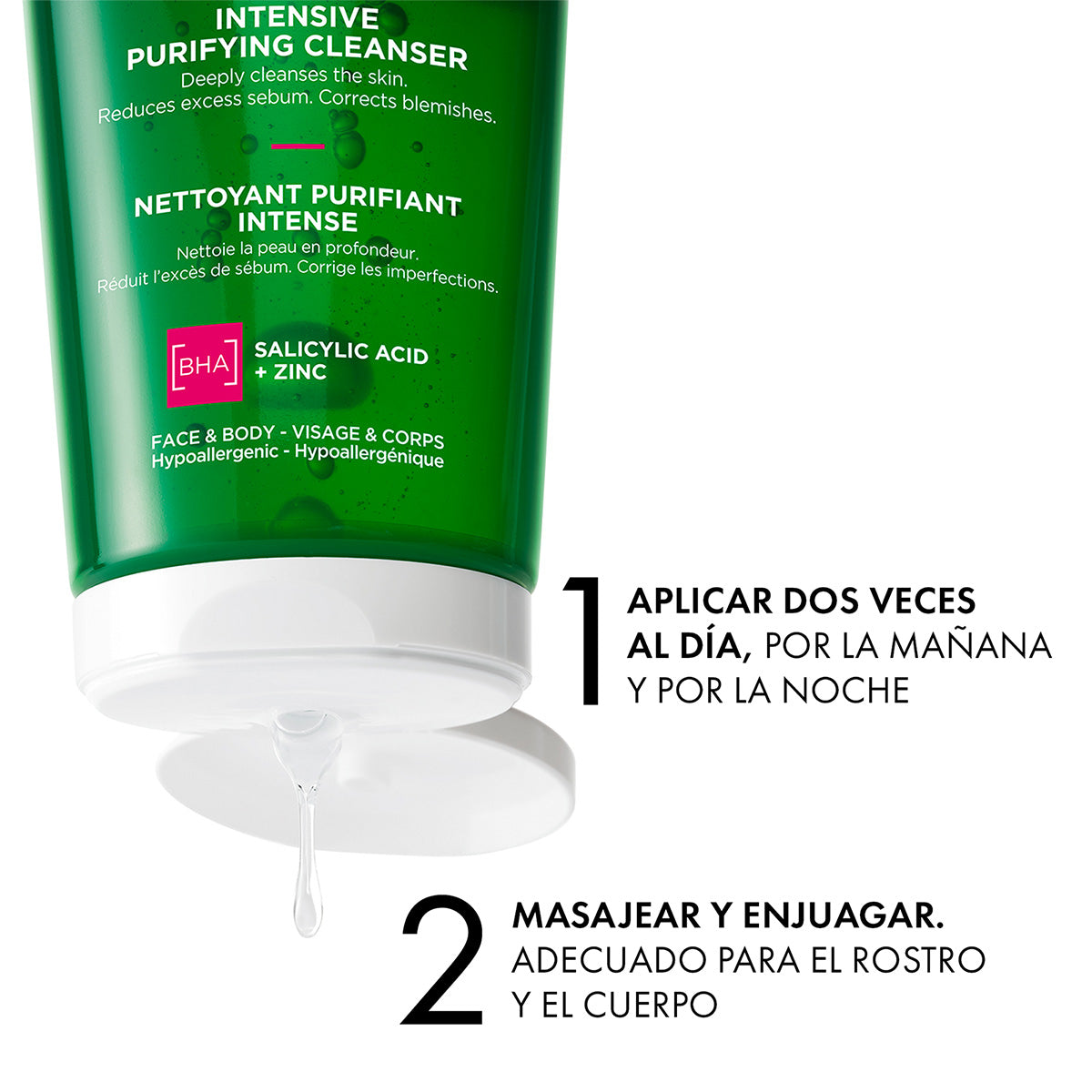 Vichy Normaderm Phytosolution Gel limpiador, pieles grasas con tendencia acneica 200ml