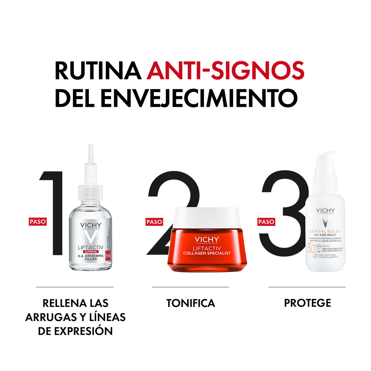 Vichy Liftactiv Supreme HA Epidermic Filler, Suero de Ácido Hialurónico, rostro y ojos 30ml