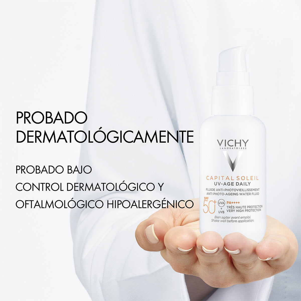 Vichy Capital Soleil UV -Age FPS 50,  Protector solar anti-fotoenvejecimiento, 40ml.