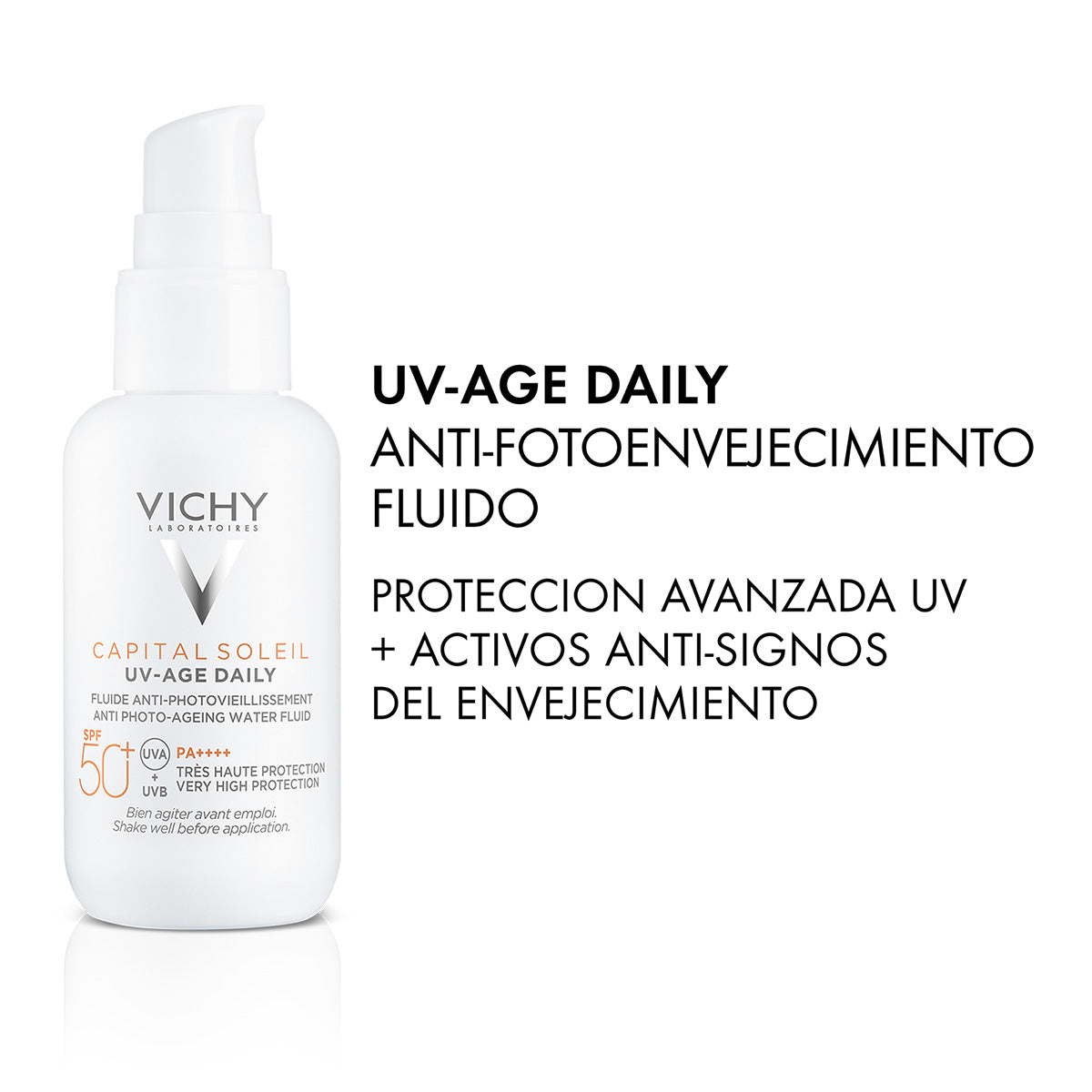 Vichy Capital Soleil UV -Age FPS 50,  Protector solar anti-fotoenvejecimiento, 40ml.