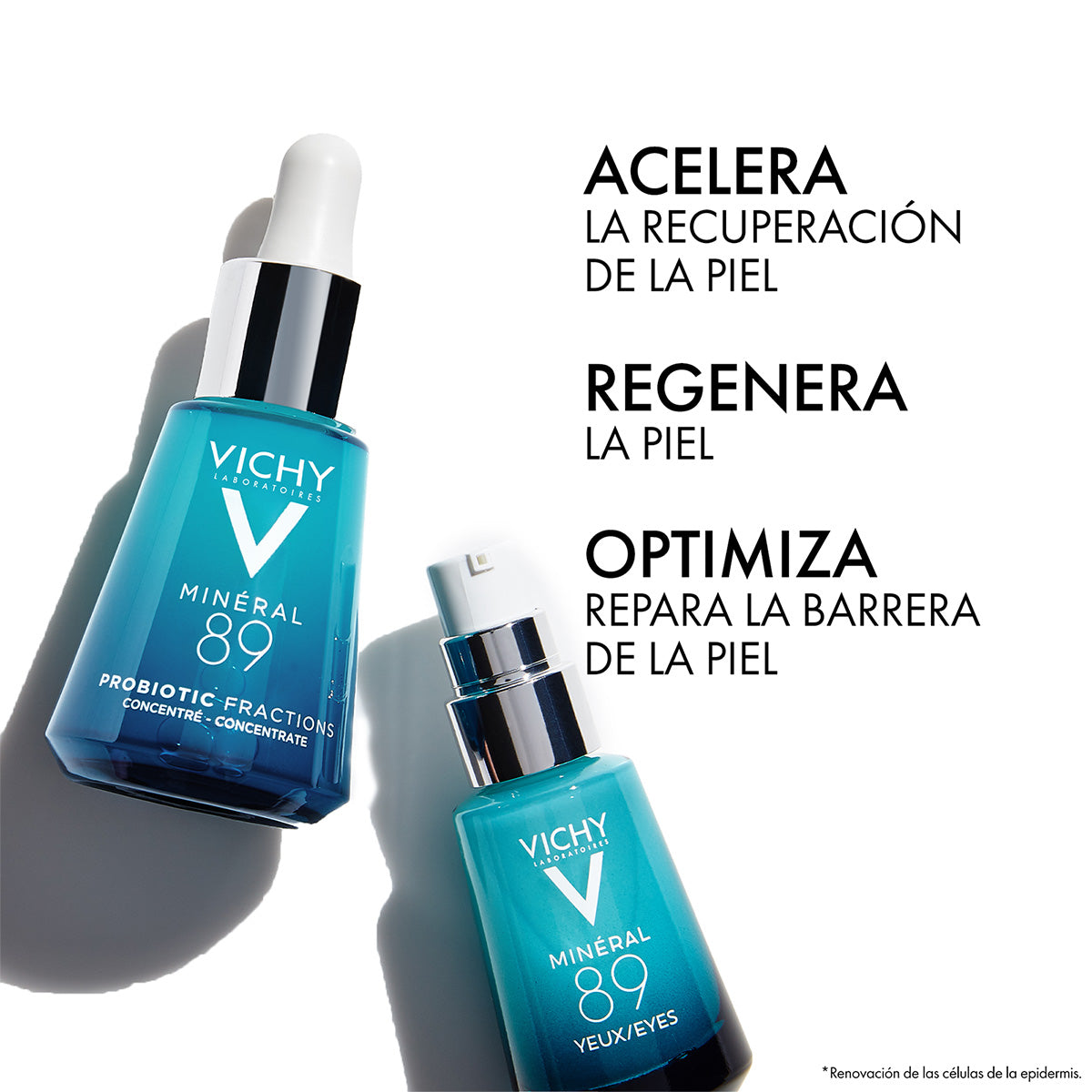 Vichy Mineral 89 Probiotic Fractions, Concentrado regenerador y reparador, 30ml.