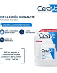 CeraVe Crema Hidratante Refill con Ceramidas y Ácido Hialurónico 454 ml