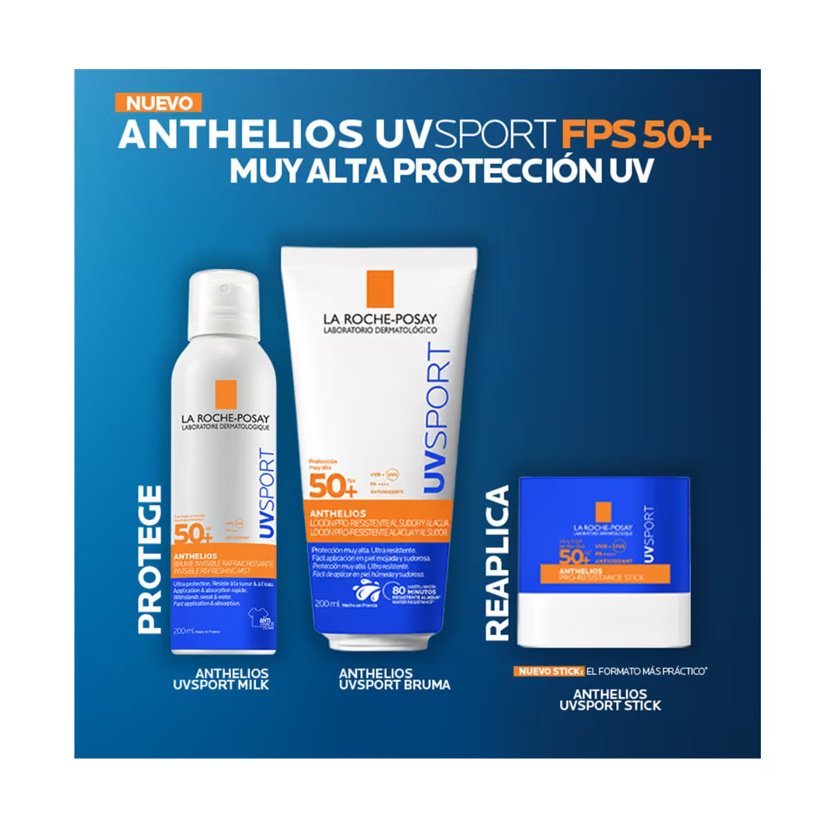 Anthelios UVsport Pro-Resistance Stick FPS 50+ 10 ml