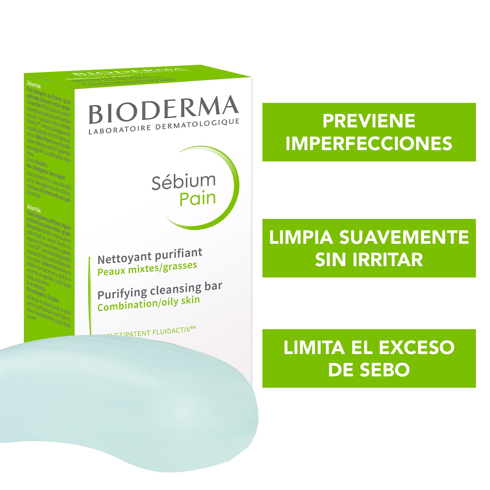 Bioderma Sébium Pain Barra limpiadora para piel mixta a grasa 100 gr ...