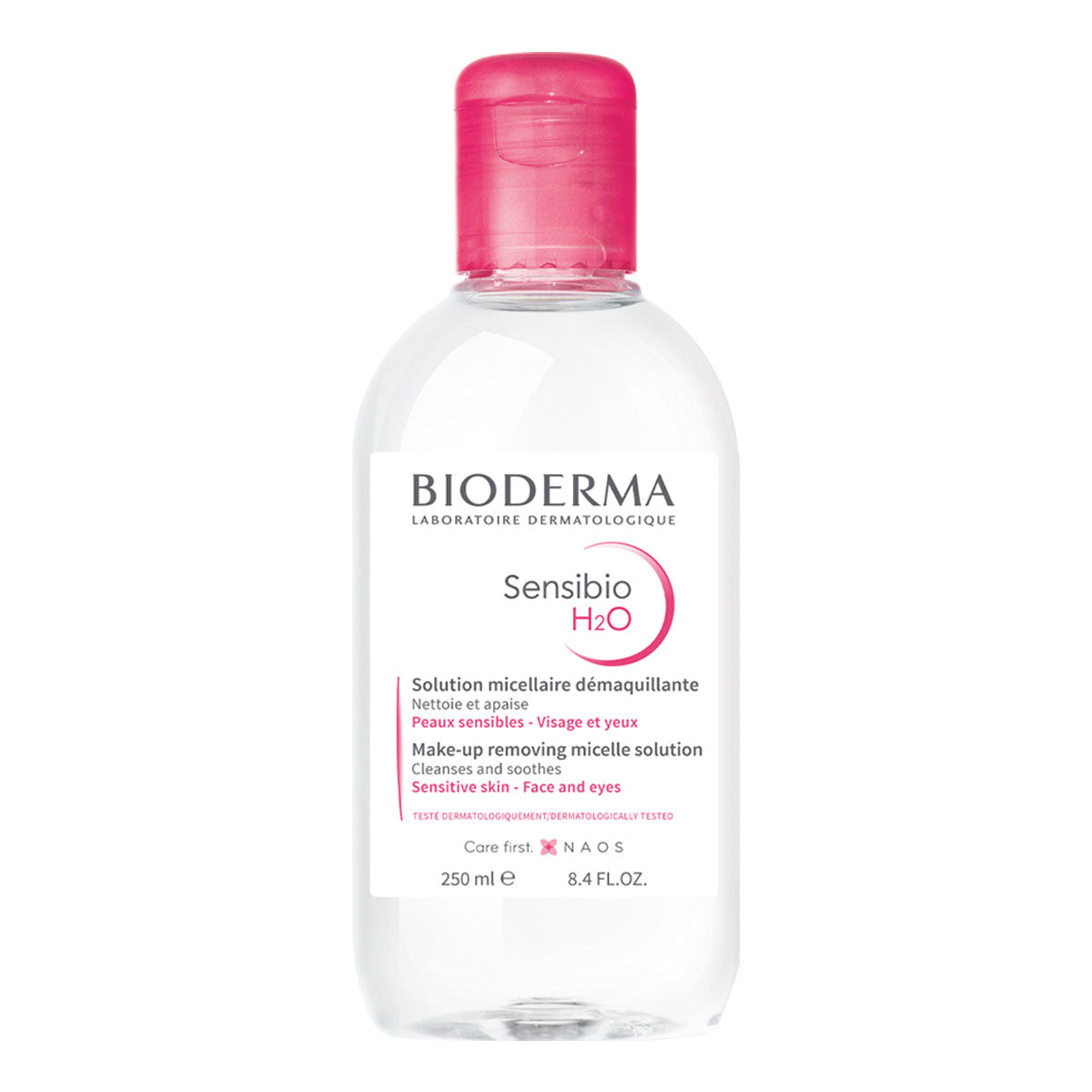 Bioderma Sensibio H2O, Agua micelar desmaquillante para piel sensible, 250ml