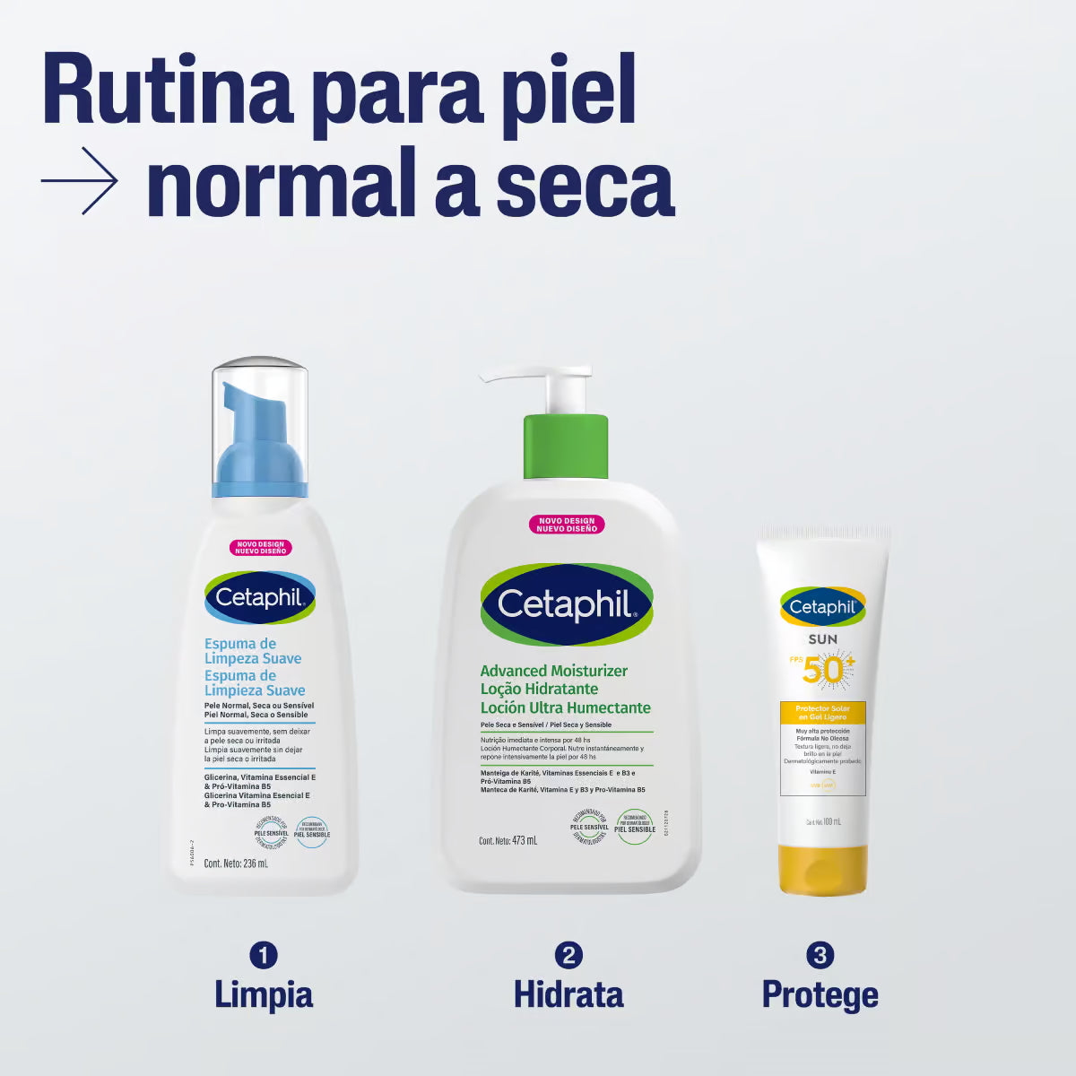 Cetaphil Espuma limpiadora facial suave 236 ml