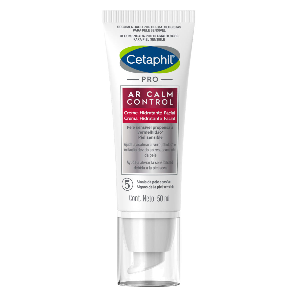 Cetaphil PRO AR Calm Control, Crema hidratante facial de noche, 50ml