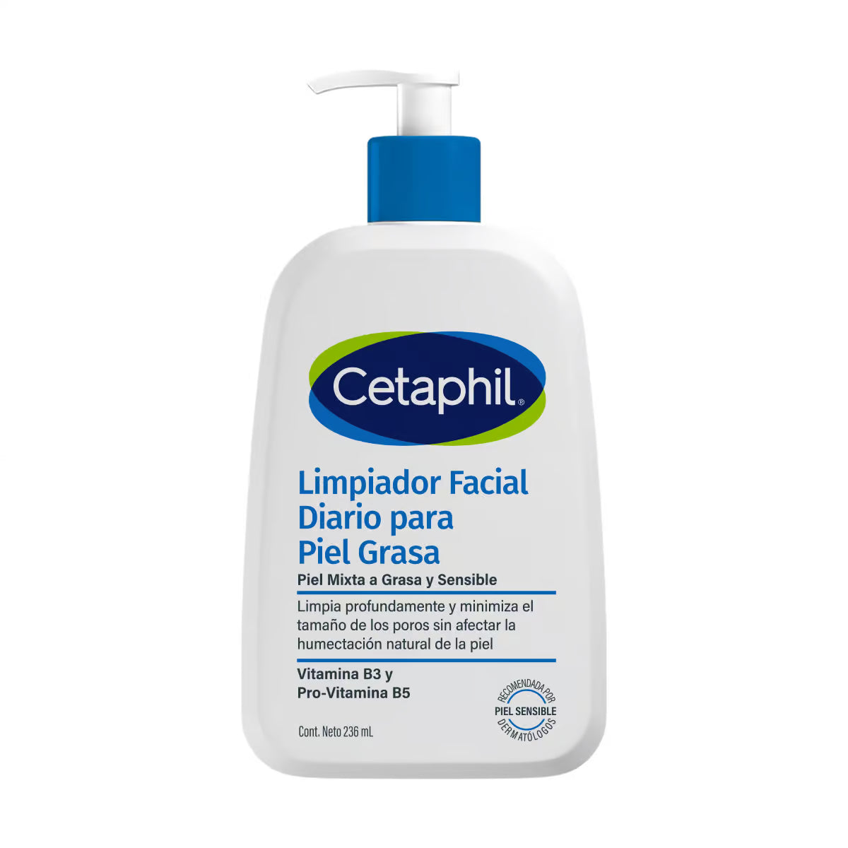 Cetaphil Gel limpiador facial para piel grasa 237 ml