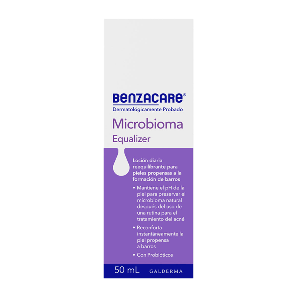 Galderma Benzacare microbioma equalizer loción hidratante de uso diario 50ml.