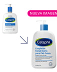 Cetaphil Gel limpiador facial para piel grasa 473 ml