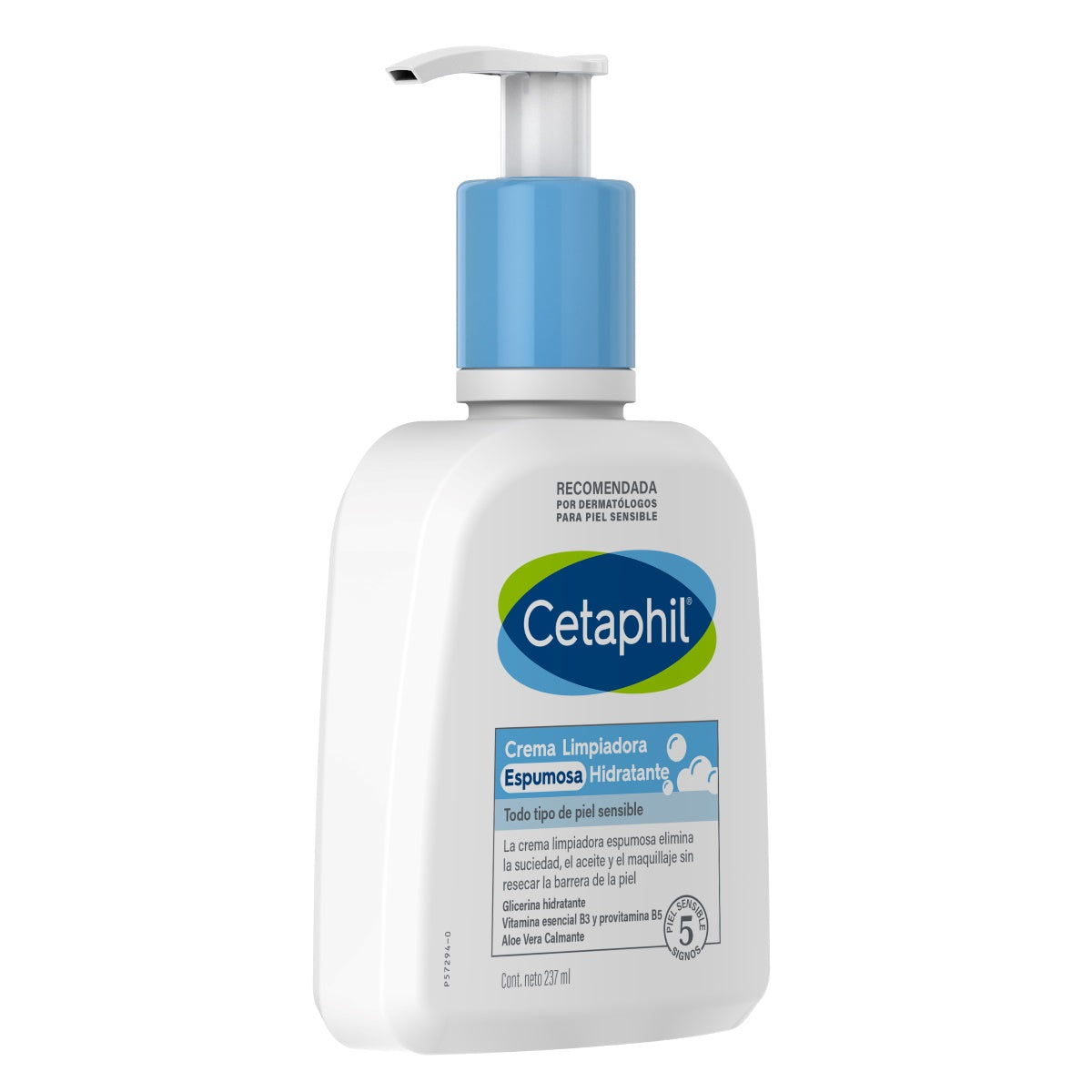 CETAPHIL CREMA LIMPIADORA ESPUMOSA HIDRATANTE 237ML.