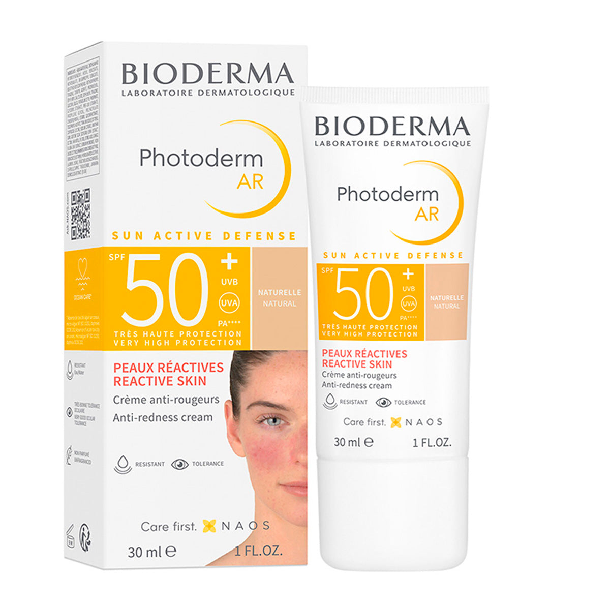 Bioderma Photoderm AR FPS 50+, Protección solar facial anti-rojeces, 30ml