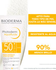 Bioderma Photoderm Aquafluido FPS 50+ Invisible, Protección solar facial 40ml.