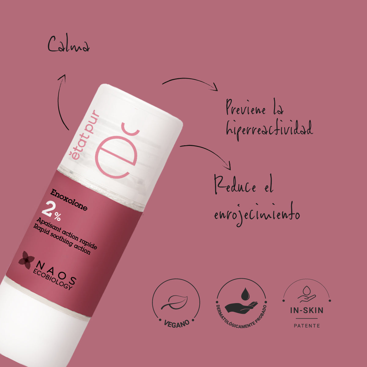 Etat Pur activo puro enoxolona, para pieles hiperreactivas 15ml.
