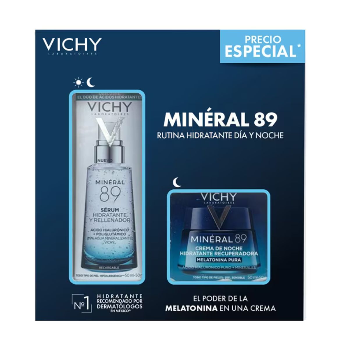 Vichy Kit Minéral 89 Sérum Hidratante + Crema de Noche