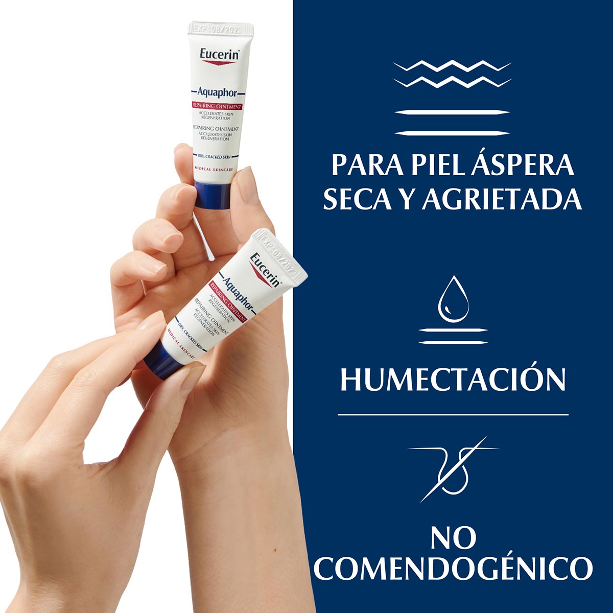 Eucerin aquaphor pomada reparadora 50ml tubo.