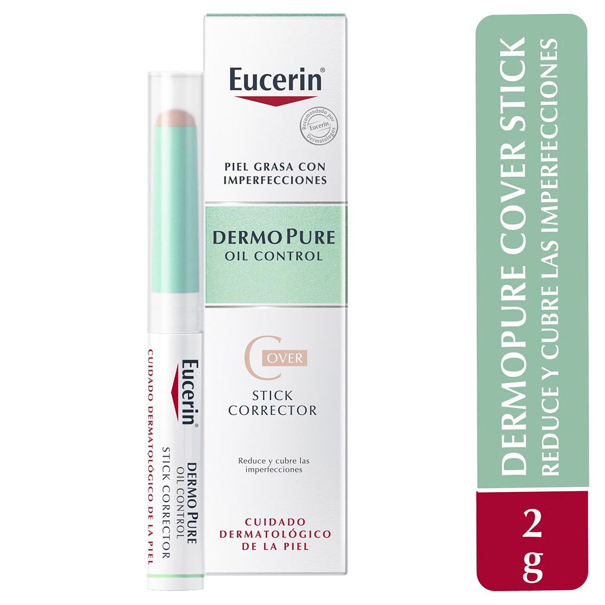 Eucerin dermopure cover stick piel grasa y/o con tendencia acneica 2gr.