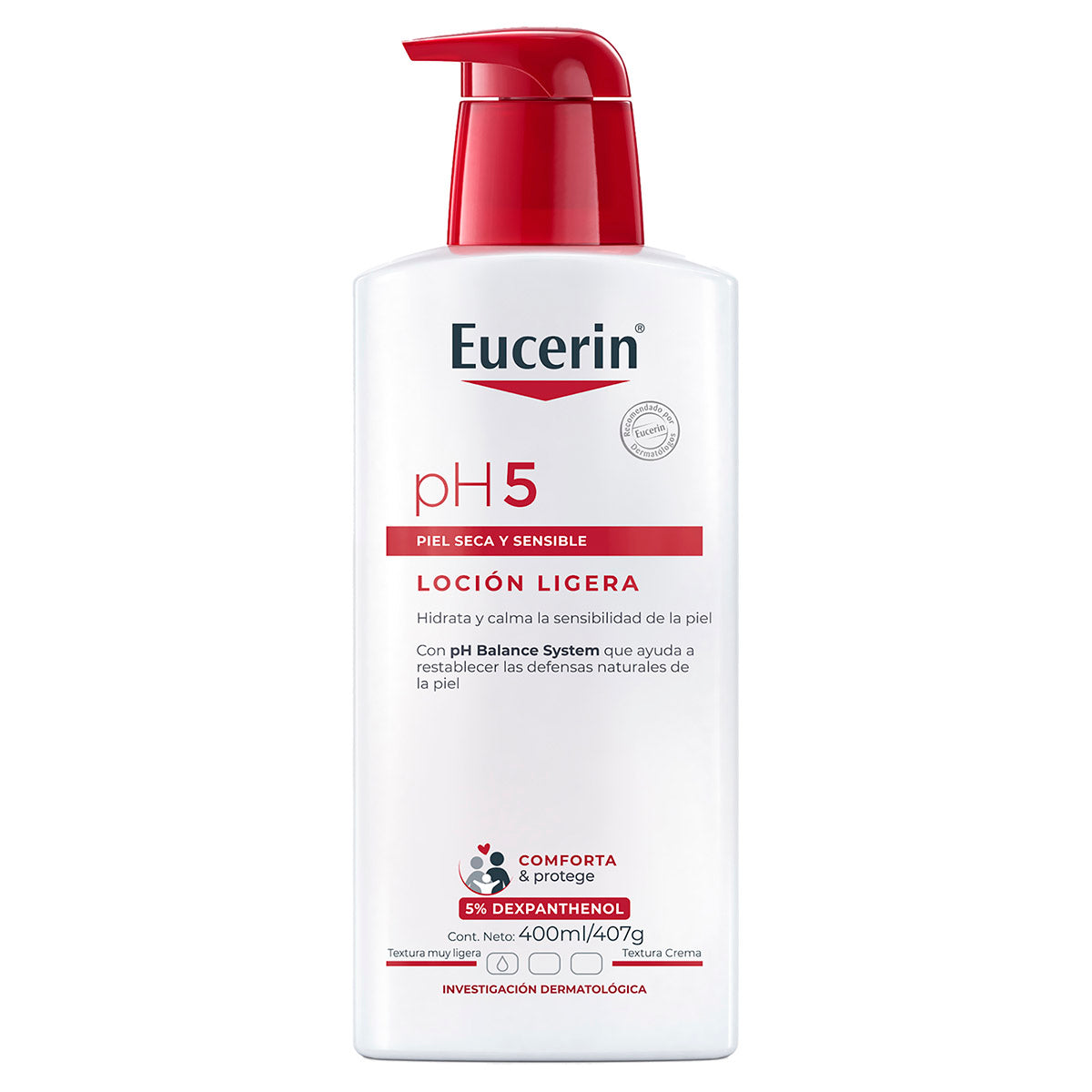 Eucerin pH5 loción hidratante piel seca y sensible 400ml.