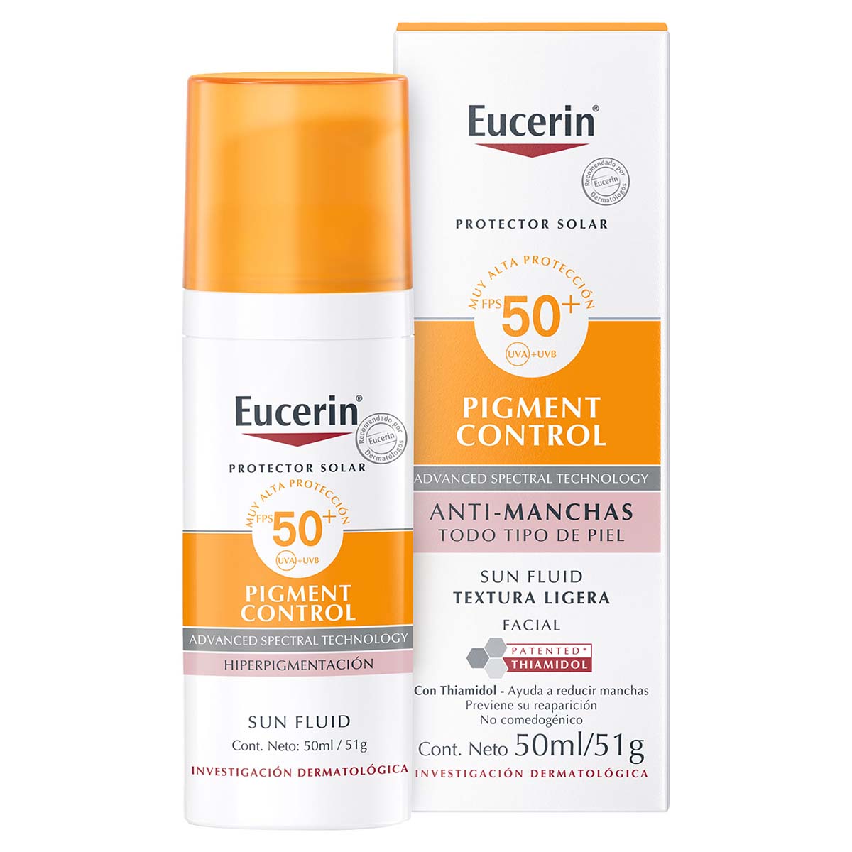 Eucerin protector solar facial pigment control FPS 50+ 50ml.