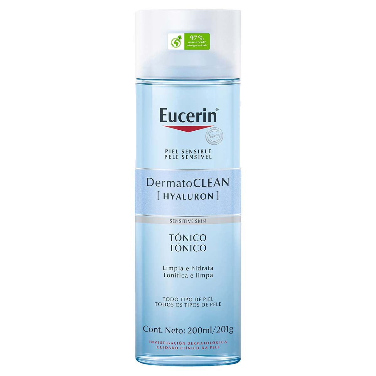 Eucerin Dermatoclean tónico facial día y noche 200ml.