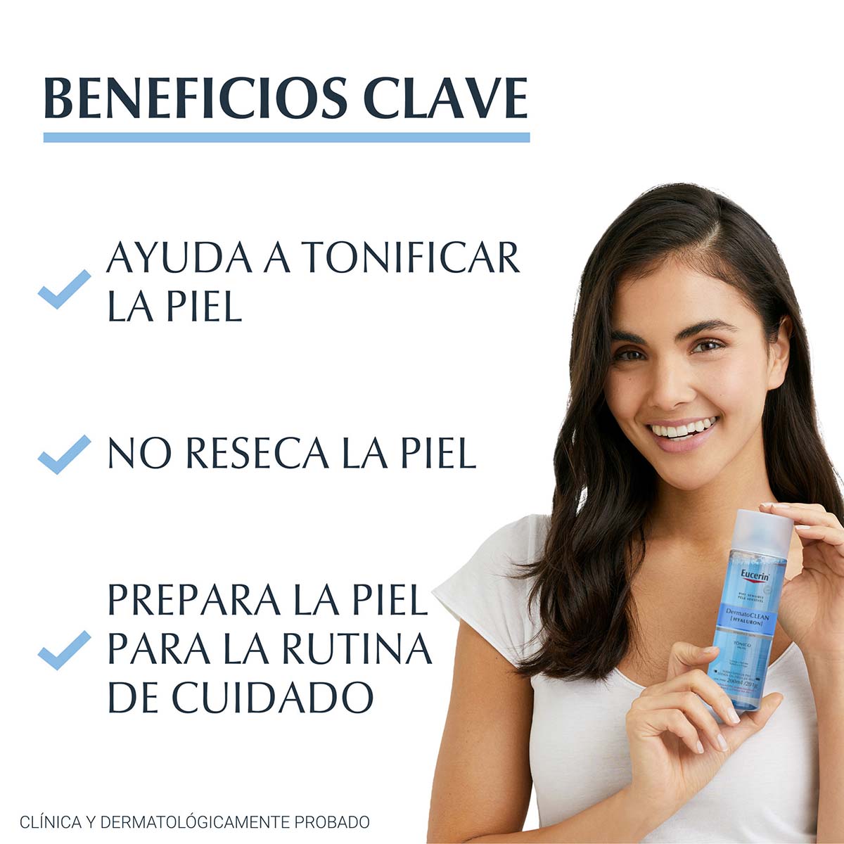 Eucerin Dermatoclean tónico facial día y noche 200ml.