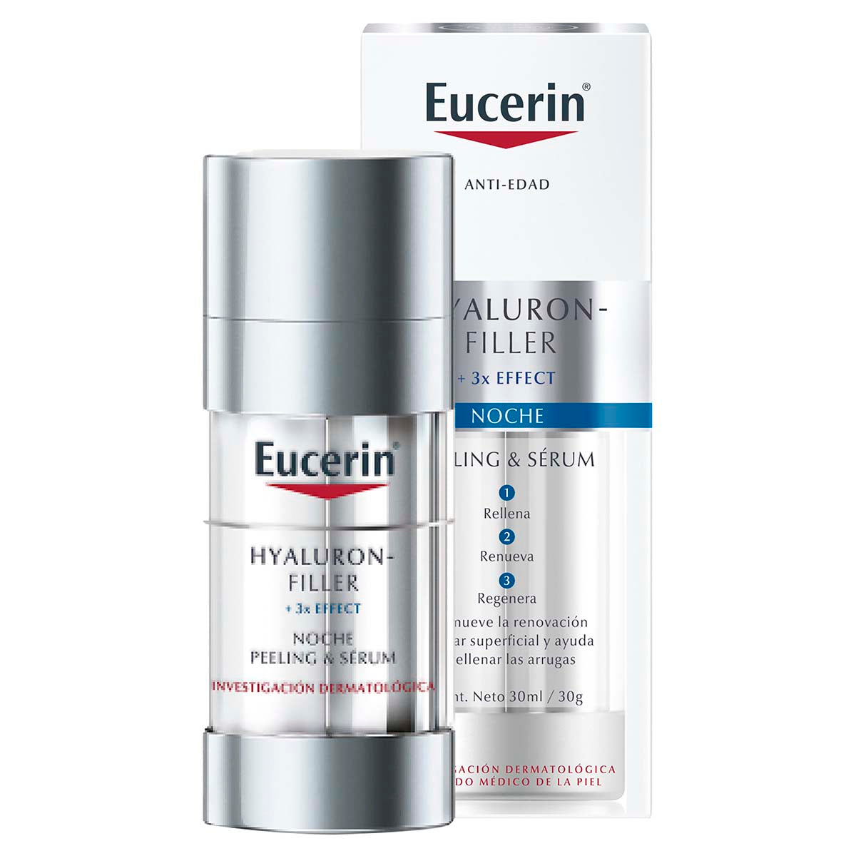 Eucerin hyaluron filler serum &amp; Peeling facial antiarrugas noche 30ml.