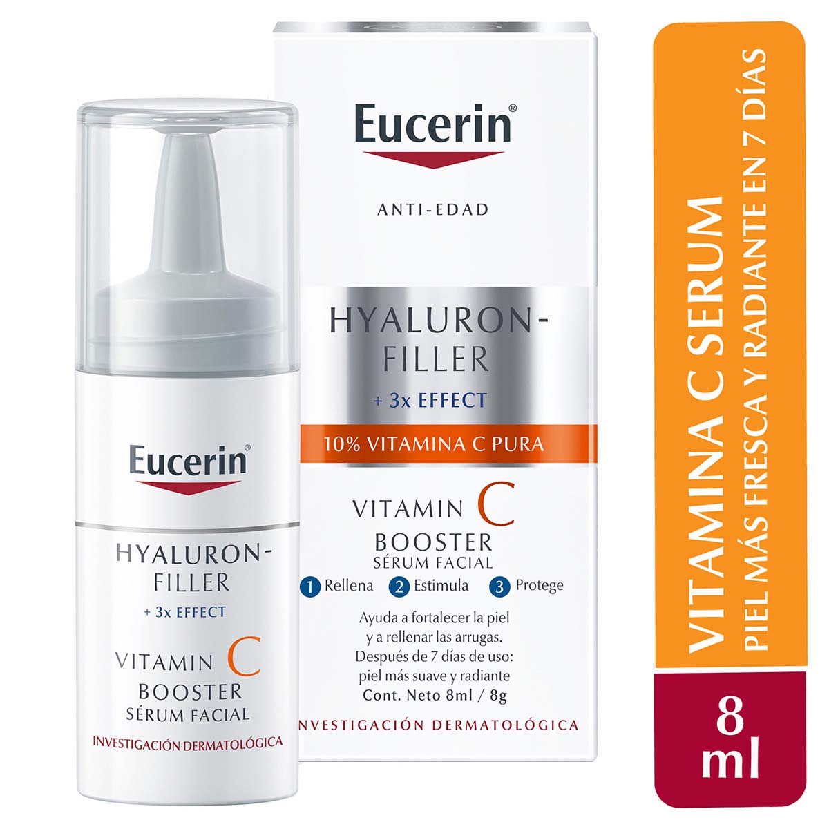Eucerin booster anti edad facial hyaluron-filler vitamina C 8ml.