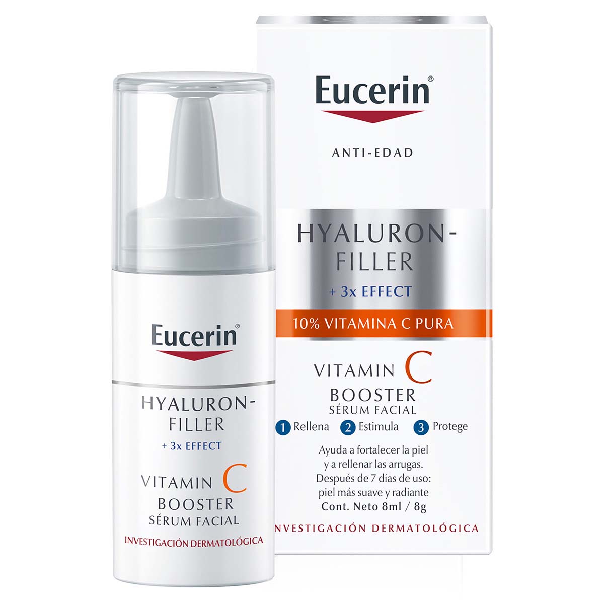 Eucerin booster anti edad facial hyaluron-filler vitamina C 8ml.