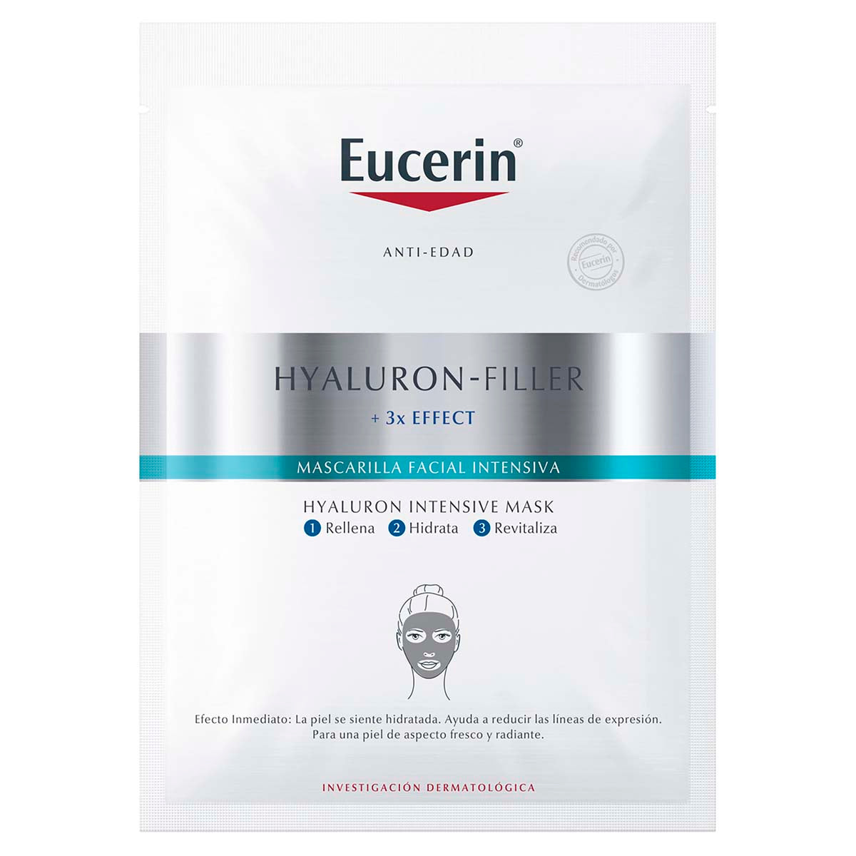 Eucerin hyaluron-filler 3x effect mascarilla facial anti-edad Intensiva 1 pieza.