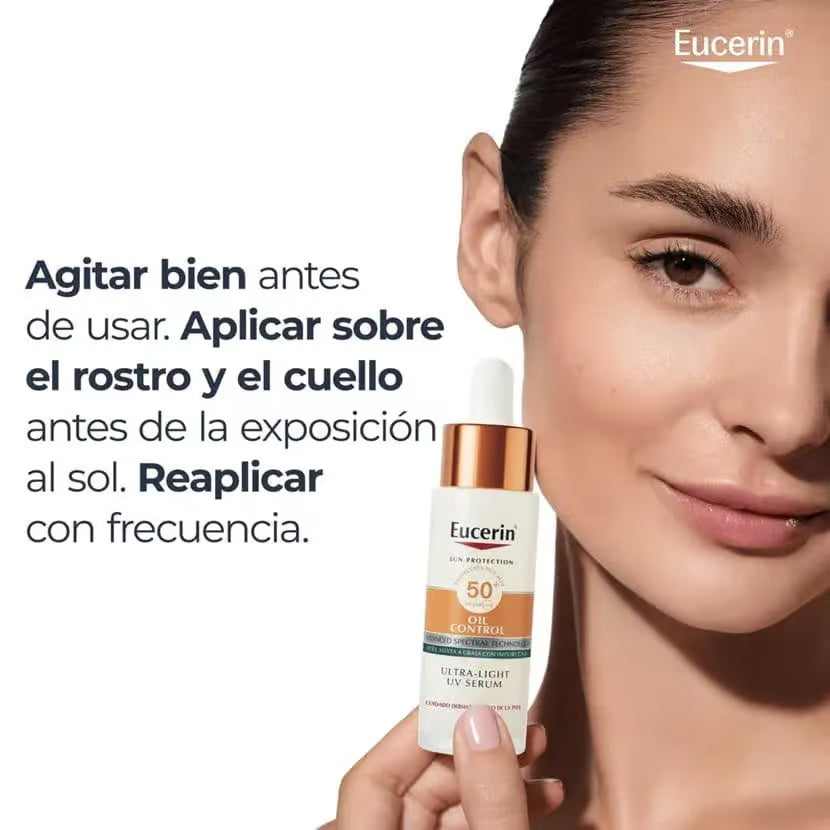 Eucerin Oil Control Serum Ultra Light SPF 50 Protector Solar Facial 30 ML