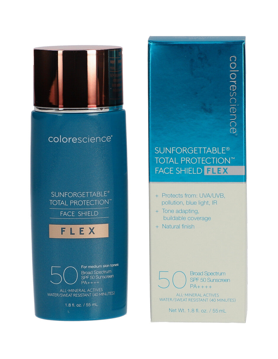 Protector Solar Color Science Colorescience face shield flex SPF50 medium primer adaptable al tono d ...