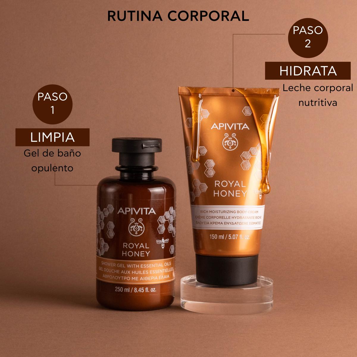 Apivita Royal Honey Body Cream para Piel Seca 150ml.