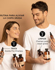 Apivita Shampoo anticaspa para cuero cabelludo graso 250ml.