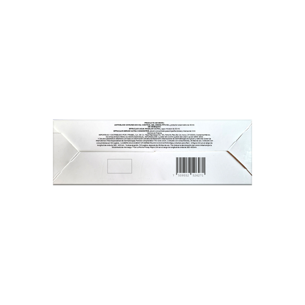 La Roche-Posay Kit Anthelios UVMune 400 Oil Control Gel-Crema 50 Ml + Effaclar Duo Serum 3 Ml + Agua Micelar 50 Ml