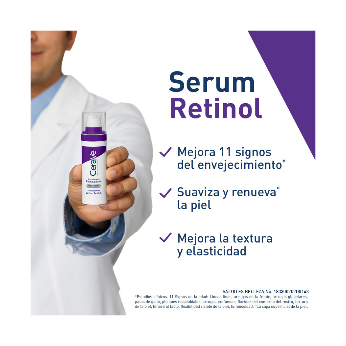 CeraVe Skin Renewing Serum Retinol Renovador Facial 30 Ml