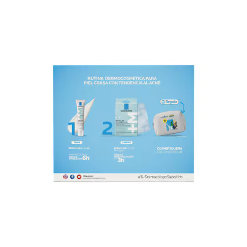 La Roche-Posay Kit Effaclar Duo+M Anti-Imperfecciones 40 ml + Effaclar Duo+M Patch 22 Parches + Cosmetiquera