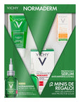 Vichy Normaderm serum probio BHA 30ml + Gel limpiador purificante phytosolutions 50ml+ Capital soleil matificante 3 en 1 3ml.