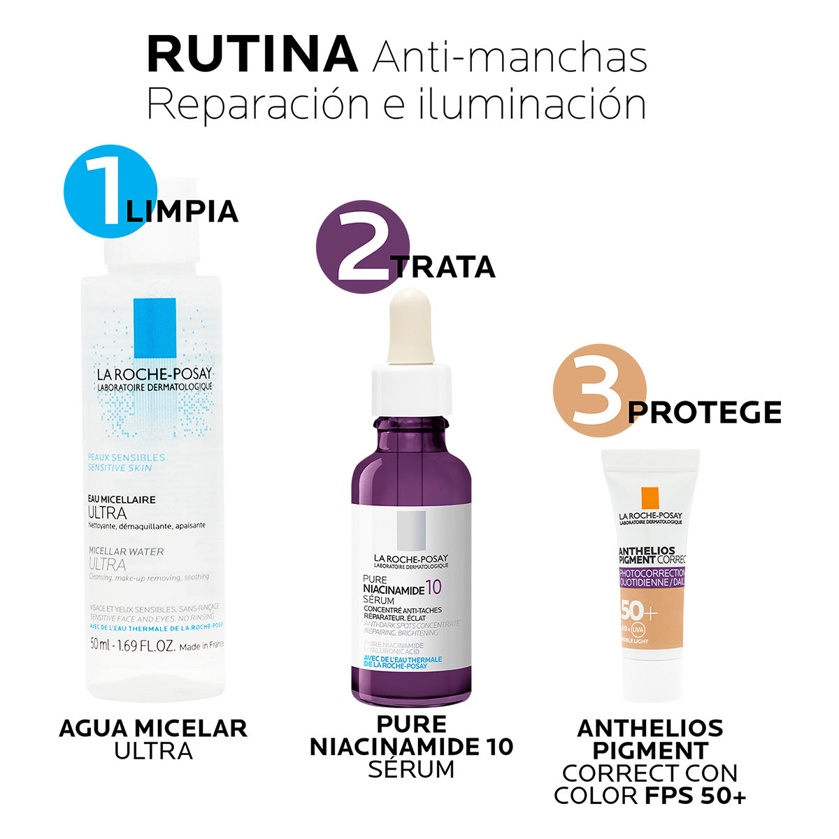 La Roche Posay Kit anti-manchas iluminador y reparador.