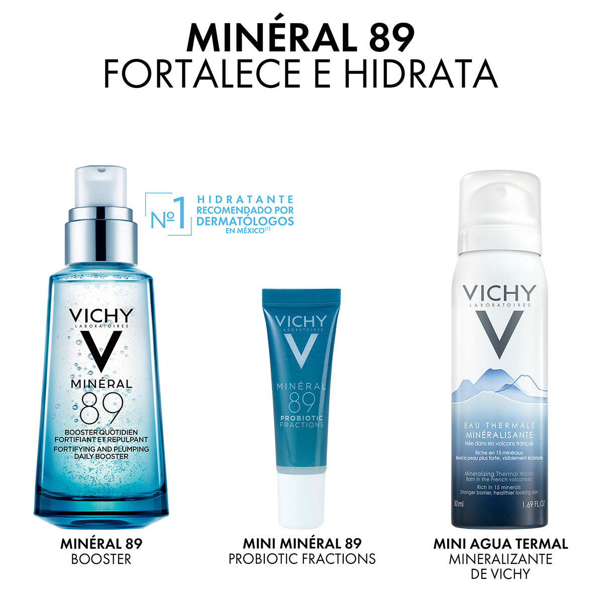 Vichy kit mineral 89 xmas 2023 fortalece e hidrata.