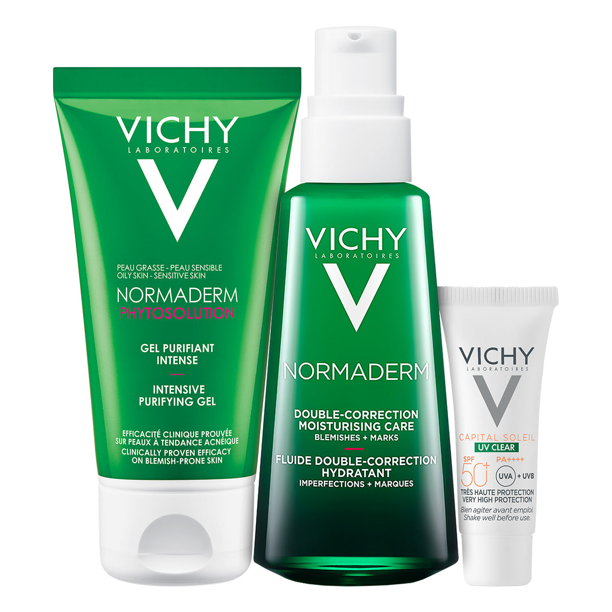 Vichy Kit-Normaderm Phytosolution 50ml+ Normaderm Phytosolution 15ml+ Capital Soley Uv 3ml