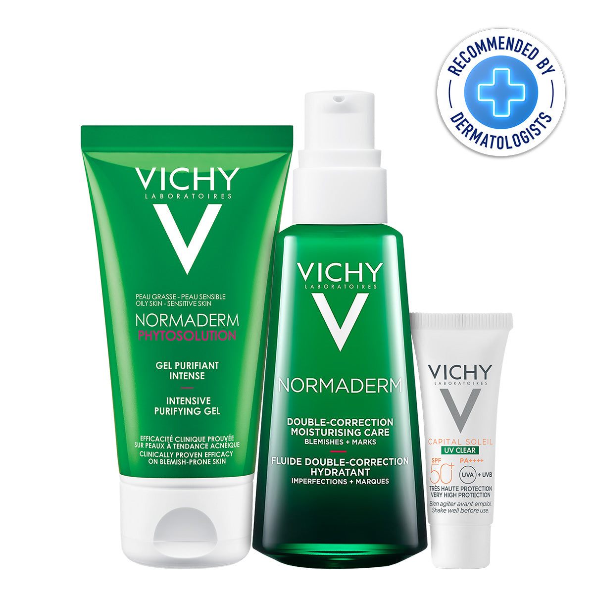 Vichy Kit-Normaderm Phytosolution 50ml+ Normaderm Phytosolution 15ml+ Capital Soley Uv 3ml