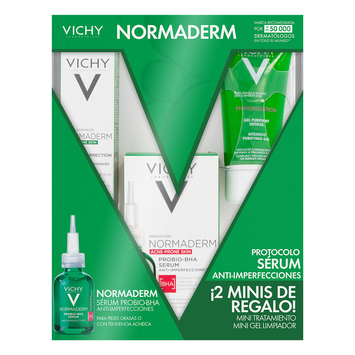 Vichy Kit Normaderm serum probio-bha anti imperfecciones.