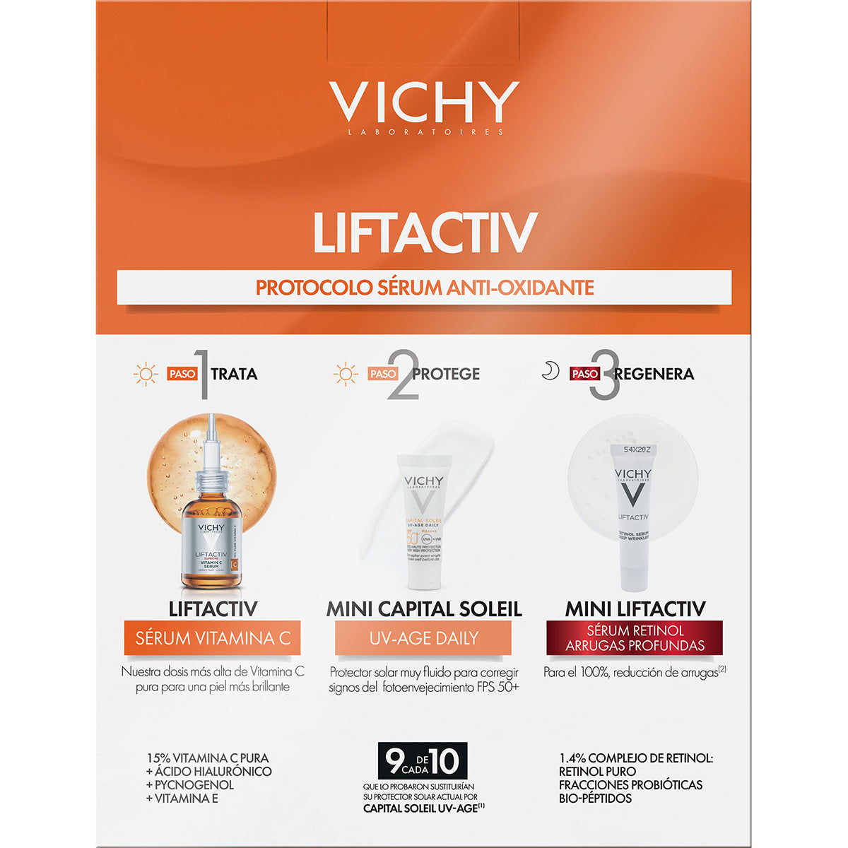 Vichy Kit Liftactiv Supreme Vitamin C, Protocolo anti-oxidante.