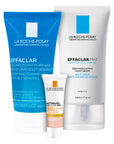 La Roche Posay Effaclar Mat, Rutina para piel mixta a grasa con tendencia acneica, Kit Effaclar Mat + Effaclar Gel + Anthelios UV MUNE 400 con Color