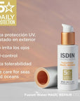 ISDIN Fusion Water Magic Repair C/C SPF50 Protector Solar Reparador con Color 50 ml